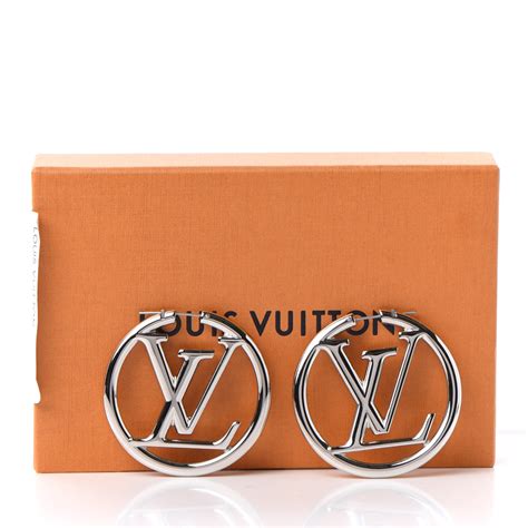 louis vuitton hoop earrings silver|louis vuitton nautical hoop earrings.